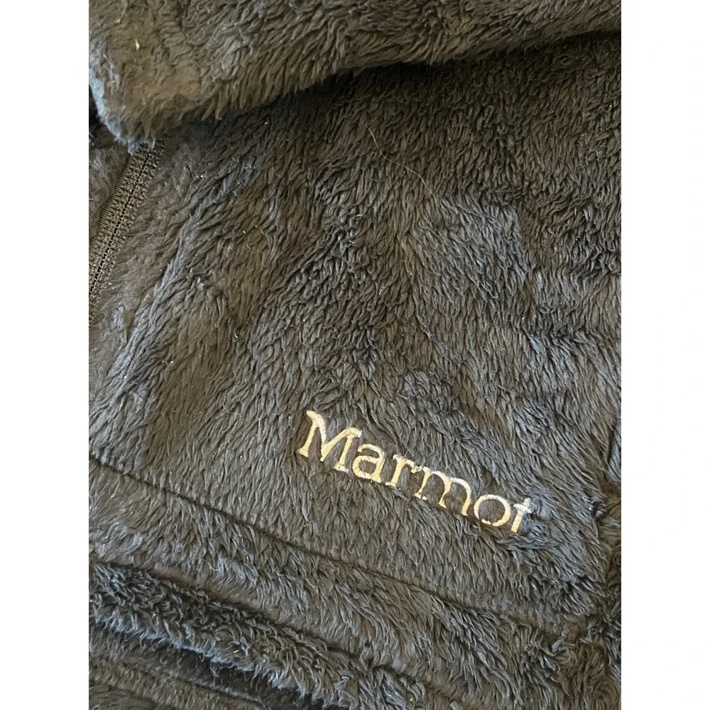 Marmot Womens Black‎ High Pile Fleece Full Zip Jacket Size S P Small